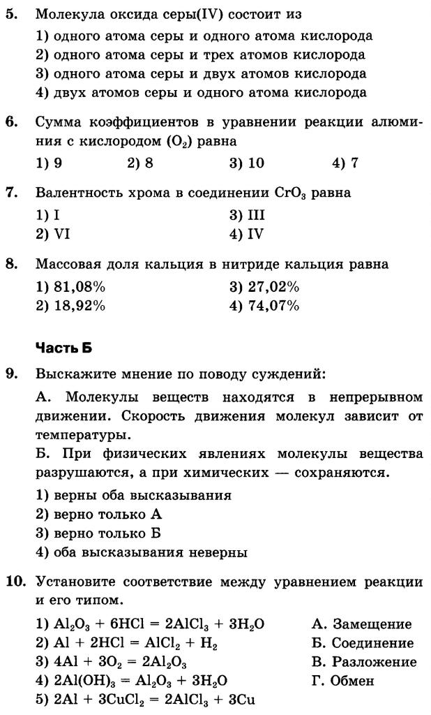 Контрольная работа по теме Исследования химии в 20-21 веках